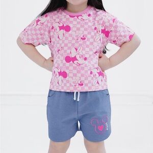 Disney Minnie Mouse Pink Checkered Top
